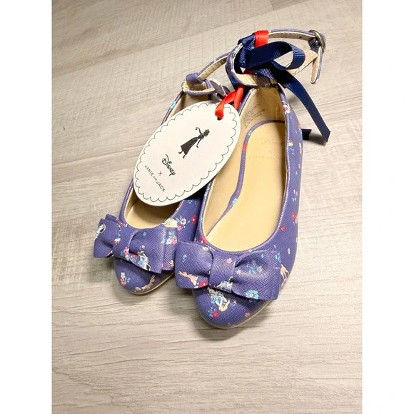 NWT Disney Snow‎ White Janie & Jack  bow flats girls 6 - Picture 2 of 7